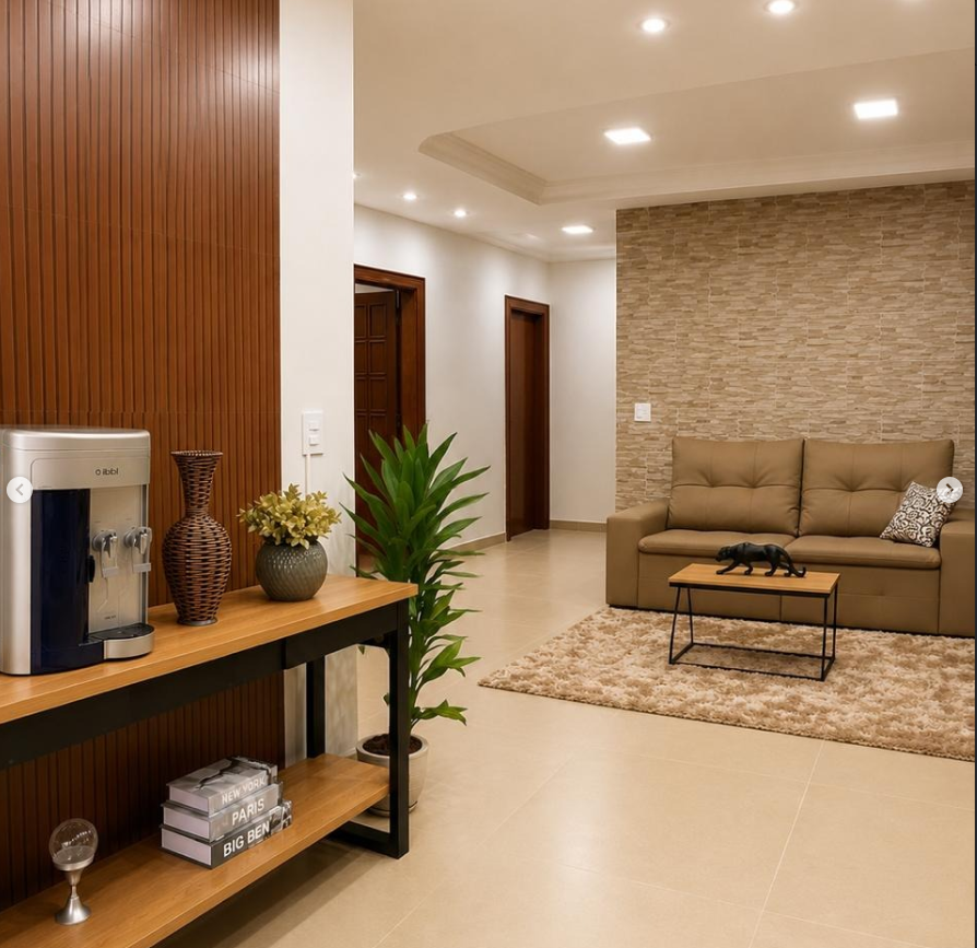 Lounge de espera da filial Klement & Co em Franca-SP